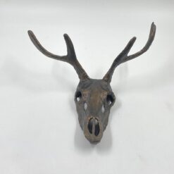 Sieninė dekoracija iš ketaus "Elnio kaukolė su ragais" 14x27,5x26 cm