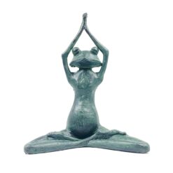 Aliuminio statula “Medituojanti varlė” 18x32x41 cm