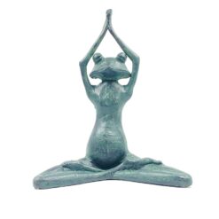 Aliuminio statula “Medituojanti varlė” 18x32x41 cm