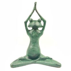 Aliuminio statula “Medituojanti varlė” 18x32x41 cm