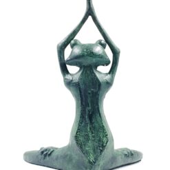 Aliuminio statula “Medituojanti varlė” 18x32x41 cm