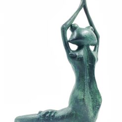 Aliuminio statula “Medituojanti varlė” 18x32x41 cm