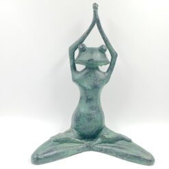 Aliuminio statula “Medituojanti varlė” 18,5×32,5×41,5 cm