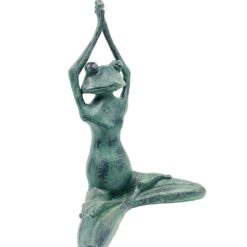 Aliuminio statula “Medituojanti varlė” 18,5×32,5×41,5 cm