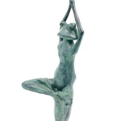 Aliuminio statula “Medituojanti varlė” 18,5×32,5×41,5 cm