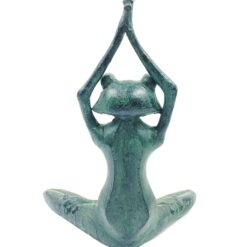 Aliuminio statula “Medituojanti varlė” 18,5×32,5×41,5 cm