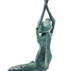 Aliuminio statula “Medituojanti varlė” 18,5×32,5×41,5 cm