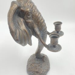 Dviejų šakų metalinė žvakidė “Dramblys” 15x24x28 cm