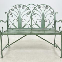 Provanso stiliaus metalinis sodo suoliukas 59x118x100 cm, 45 cm