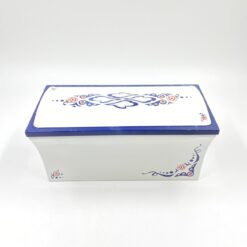 Vintažinė skardinė dėžutė “Leksands” 12,5×12,5×14,5 cm