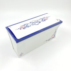 Vintažinė skardinė dėžutė “Leksands” 12,5×12,5×14,5 cm