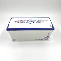 Vintažinė skardinė dėžutė “Leksands” 12,5×12,5×14,5 cm