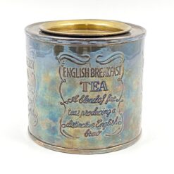 Vintažinė metalinė arbatos dėžutė 11,5x11,5x10,5 cm