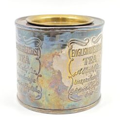 Vintažinė metalinė arbatos dėžutė 11,5×11,5×10,5 cm