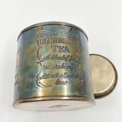 Vintažinė metalinė arbatos dėžutė 11,5×11,5×10,5 cm