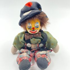 Pliušinis klounas keramikine galva 6×11,5×19 cm