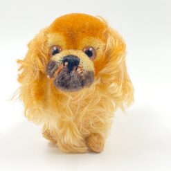 Vintažinis “Steiff” pliušinis pekinų veislės šuo 18x9x12 cm