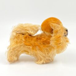 Vintažinis “Steiff” pliušinis pekinų veislės šuo 18x9x12 cm