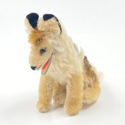 Vintažinis “Steiff” pliušinis borderkolio veislės šuo 15x6x11,5 cm