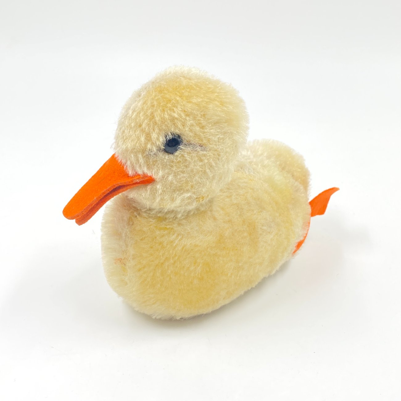 HN0417-zaislai-0 Vintažinė “Steiff” pliušinė antis 10x18x13,5 cm