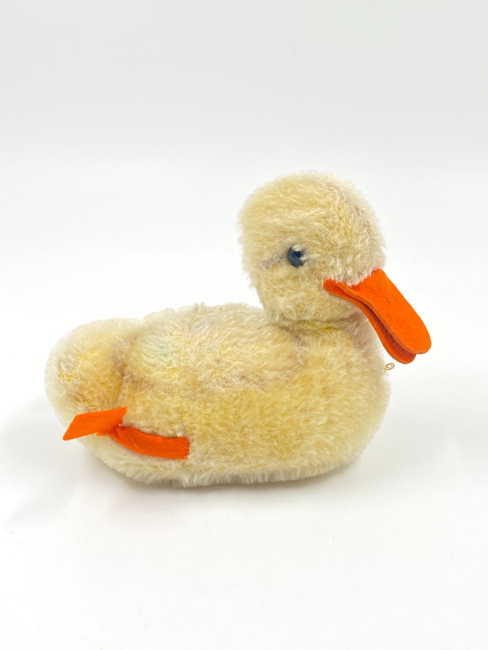 HN0417-zaislai-3 Vintažinė “Steiff” pliušinė antis 10x18x13,5 cm