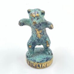 Žalvarinė suvenyrinė lokio statulėlė "Berlin" 2,5x3x5 cm