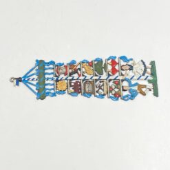 “Kühn Zinn” alavinis liejinys – dekoracija, vaizduojantis vokiečių porą prie gegužės stulpo 0,2x5x16 cm