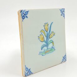 Keramikinė “Royal Tichelaar Makkum” plytelė su rankomis tapytomis gėlėmis 1x13x13 cm