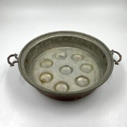 Metalinė sraigių keptuvė žalvarinėmis rankenomis 31,5x38x8,5 cm