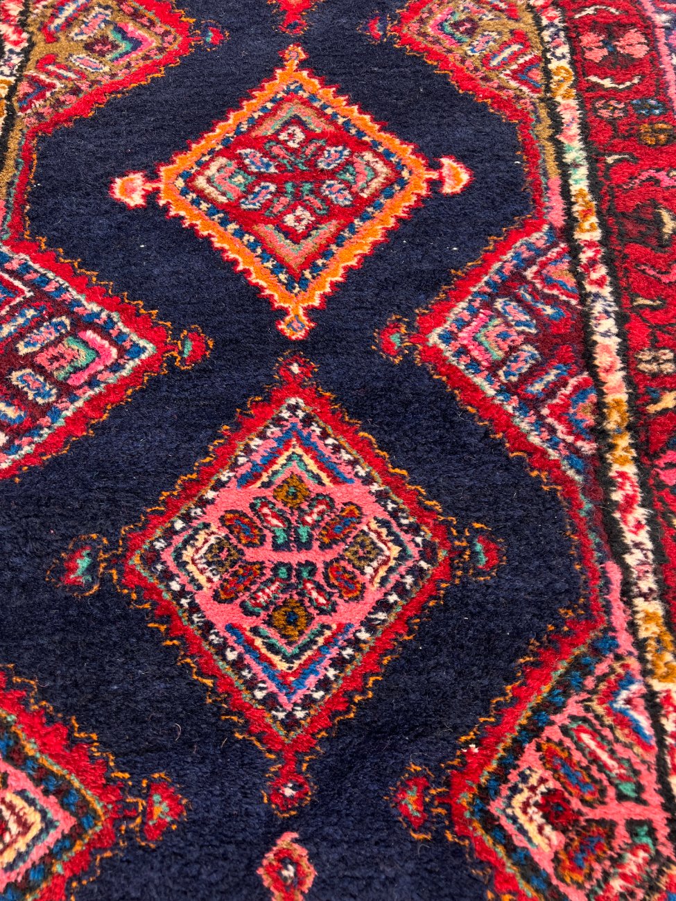 HN0539-kilimai-8 Vilnonis rankų darbo kiliminis takas “Hamadan” 312x84x0,6 cm