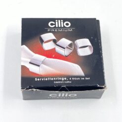 Metaliniai “Cilio” servetėlių laikikliai dėžutėje 4 vnt. kompl. 3×4,5×4,5 cm