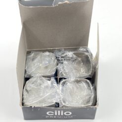 Metaliniai “Cilio” servetėlių laikikliai dėžutėje 4 vnt. kompl. 3×4,5×4,5 cm