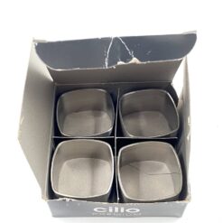 Metaliniai “Cilio” servetėlių laikikliai dėžutėje 4 vnt. kompl. 3×4,5×4,5 cm