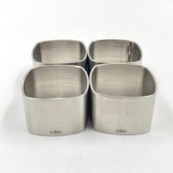 Metaliniai “Cilio” servetėlių laikikliai dėžutėje 4 vnt. kompl. 3×4,5×4,5 cm