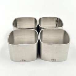 Metaliniai “Cilio” servetėlių laikikliai dėžutėje 4 vnt. kompl. 3×4,5×4,5 cm