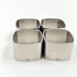 Metaliniai “Cilio” servetėlių laikikliai dėžutėje 4 vnt. kompl. 3×4,5×4,5 cm