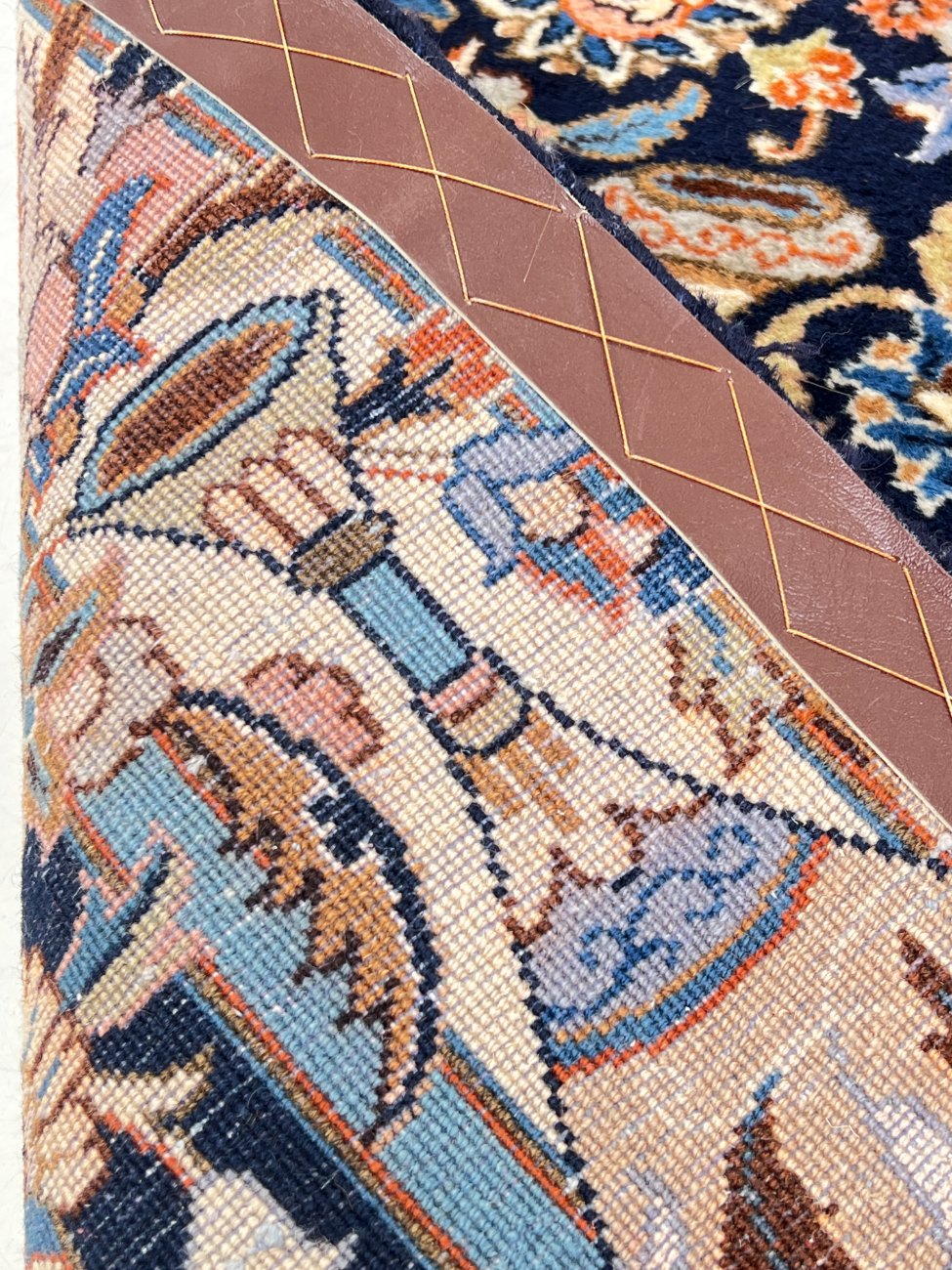 HN0565-kilimai-11 Rankų darbo vilnonis kiliminis takas su šilku “Kashmar” 300x87x1 cm