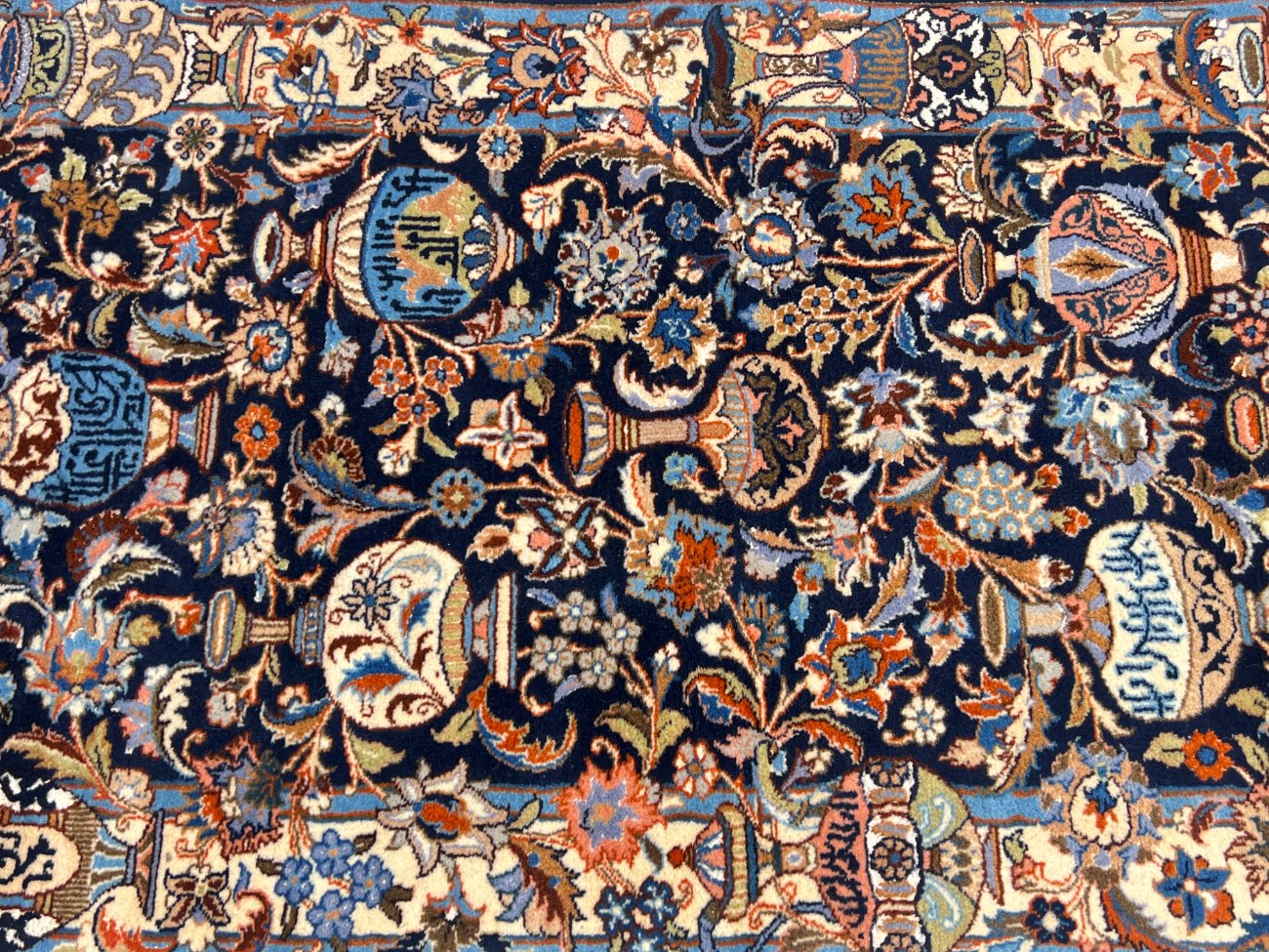 HN0565-kilimai-5 Rankų darbo vilnonis kiliminis takas su šilku “Kashmar” 300x87x1 cm