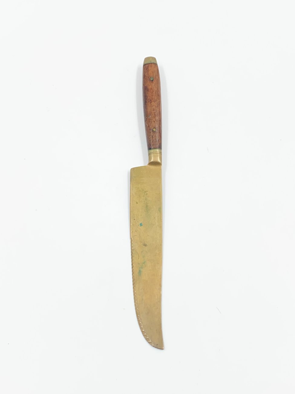 HN0581-stalo-irankiai-6 Žalvariniai peiliai medinėmis rankenomis 6 vnt. komplektas 19,5×1,5×2 cm