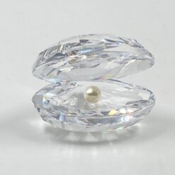 Krištolinė “Swarovski” statula “Kriauklė su perlu” 10x10x12,5 cm