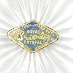 Krištolinis “Brierley” indas sidabriniu dangčiu su veidrodžiu 11x11x7 cm