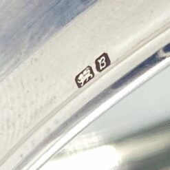 Krištolinis “Brierley” indas sidabriniu dangčiu su veidrodžiu 11x11x7 cm