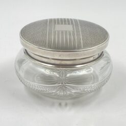 Stiklinis "David Moss & Co" indas su sidabriniu 925 pr. dangčiu 10x10x7 cm