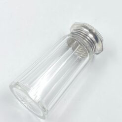 Jakob Grimminger stiklo ir 835 prabos sidabro prieskoninė 6x6x13 cm