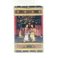 Vintažinė rytietiškų motyvų skardinė dėžutė 17,5×17,5×25,5 cm