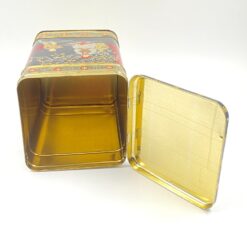 Vintažinė rytietiškų motyvų skardinė dėžutė 17,5×17,5×25,5 cm