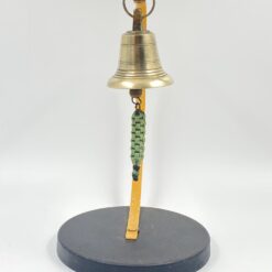 Pastatomas žalvarinis varpas su metaliniu stovu 21x30x35 cm