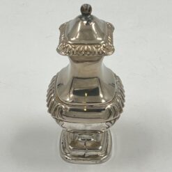 Sidabruoto metalo prieskoninė 6x6x11,5 cm