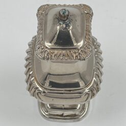 Sidabruoto metalo prieskoninė 6x6x11,5 cm