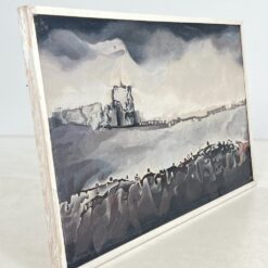 Ant kartono tapyta abstrakcija mediniame rėme 3,5×125,5×71,5 cm